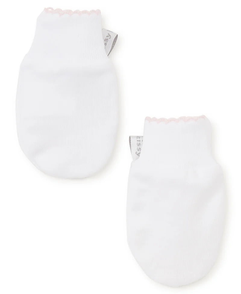 White/Pink Kissy Basics Mittens