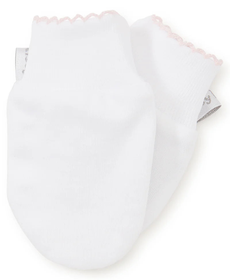 White/Pink Kissy Basics Mittens