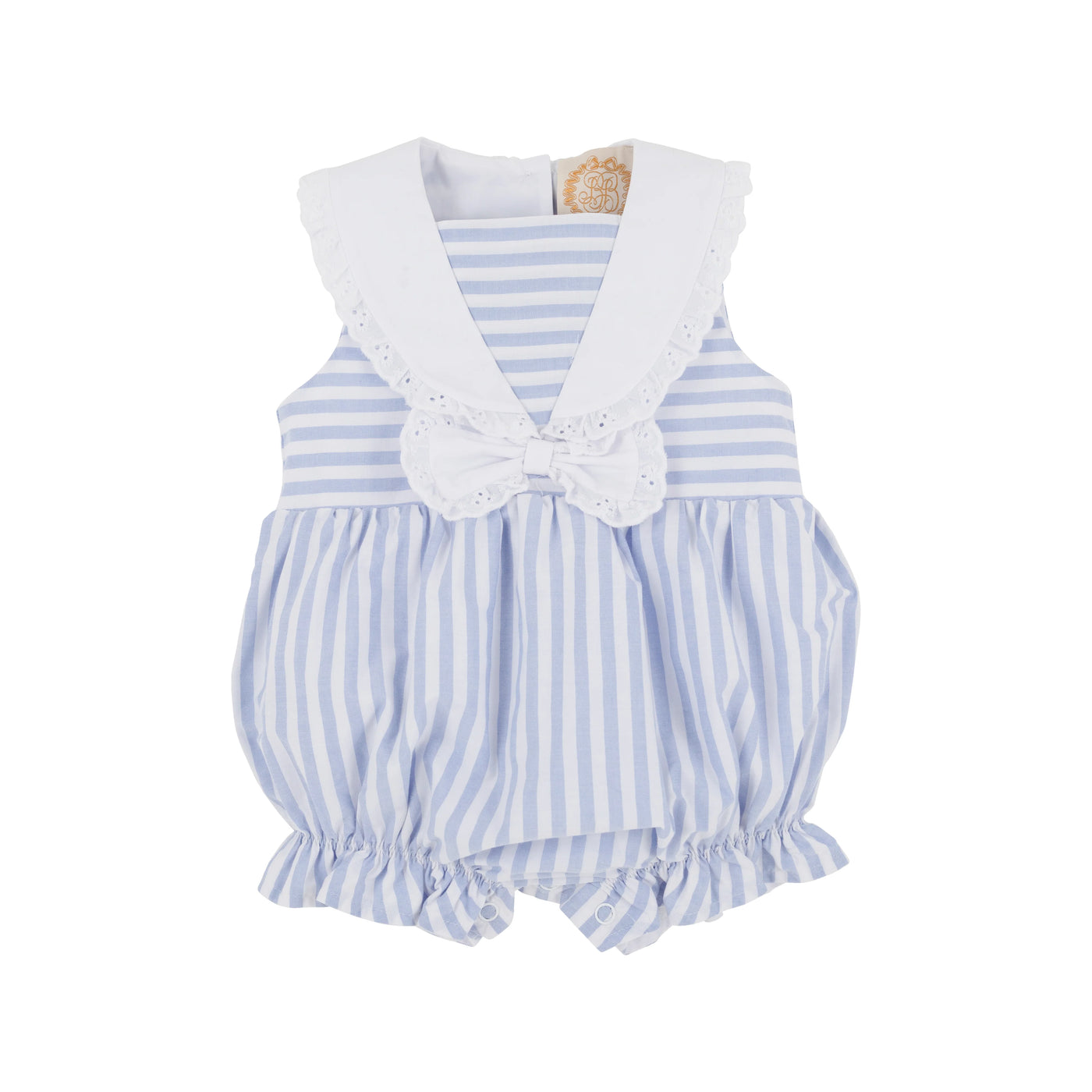 Blaine Bubble - Park City Periwinkle Stripe with Worth Avenue White