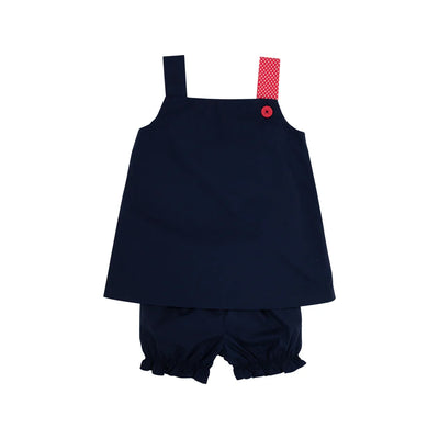 Jillian Jumper Set - Nantucket Navy With House Applique