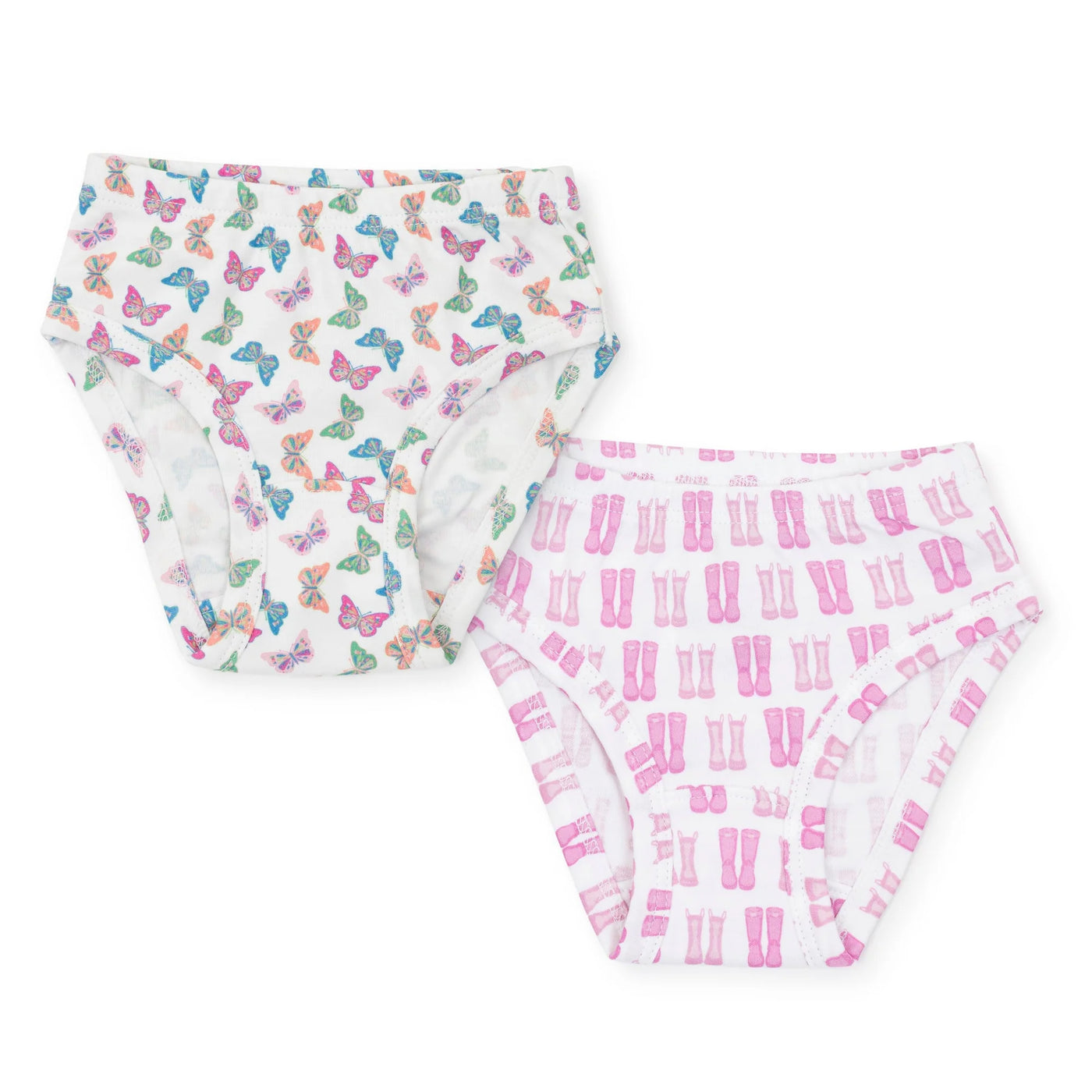 Lauren Girls' Underwear Set - Bright Butterflies/Puddle Jumping Pink