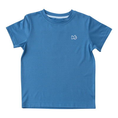 Kid's Pro Performance Short Sleeve Fishing T-Shirts - High Tide Blue