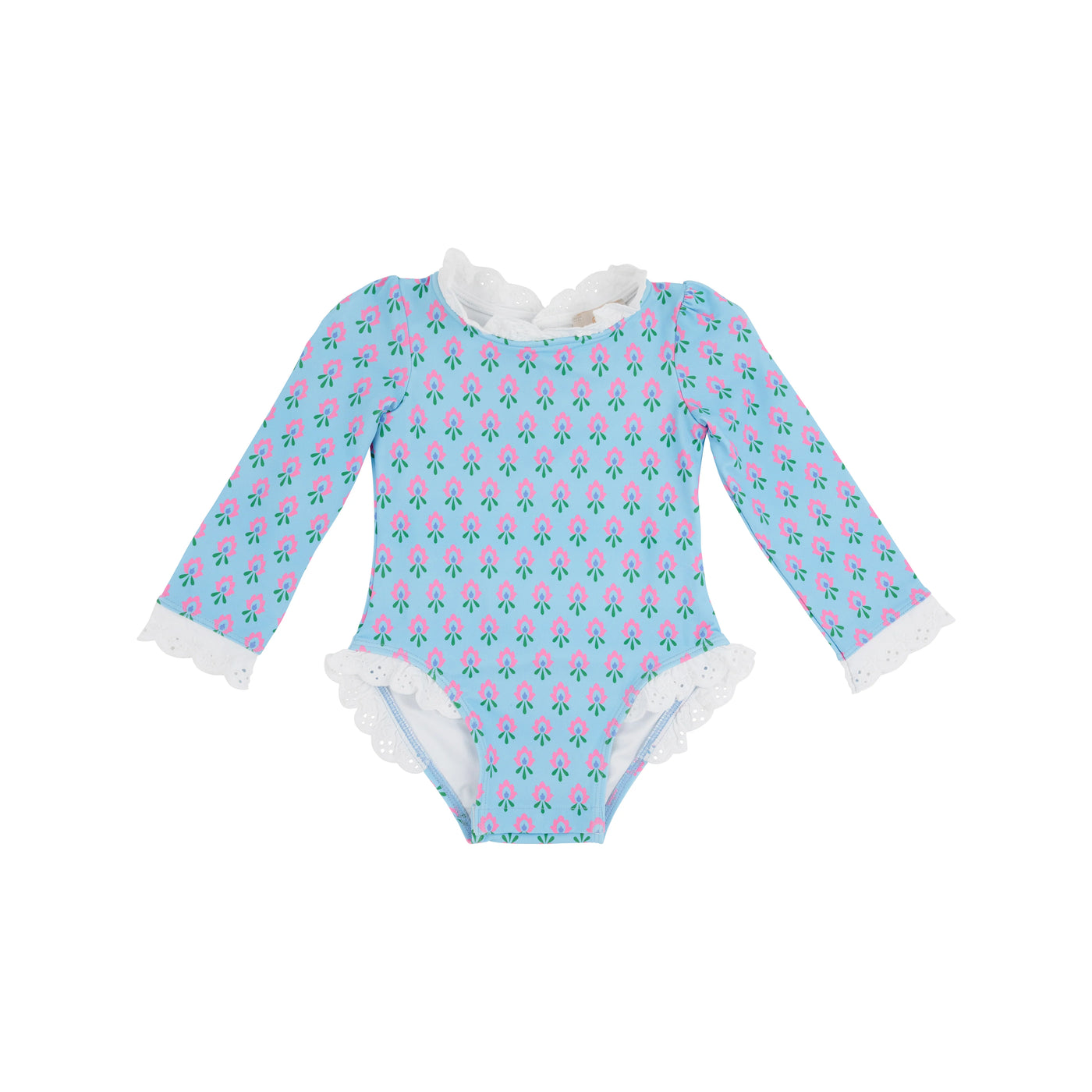 Sarasota Surf Suit - Holly Hills Hand Block with Worth Avenue White