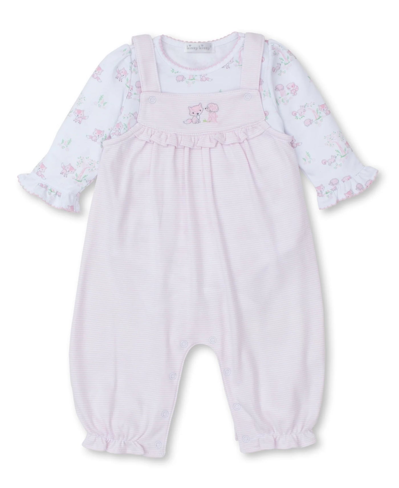 Forest Fun Pink Overall Set