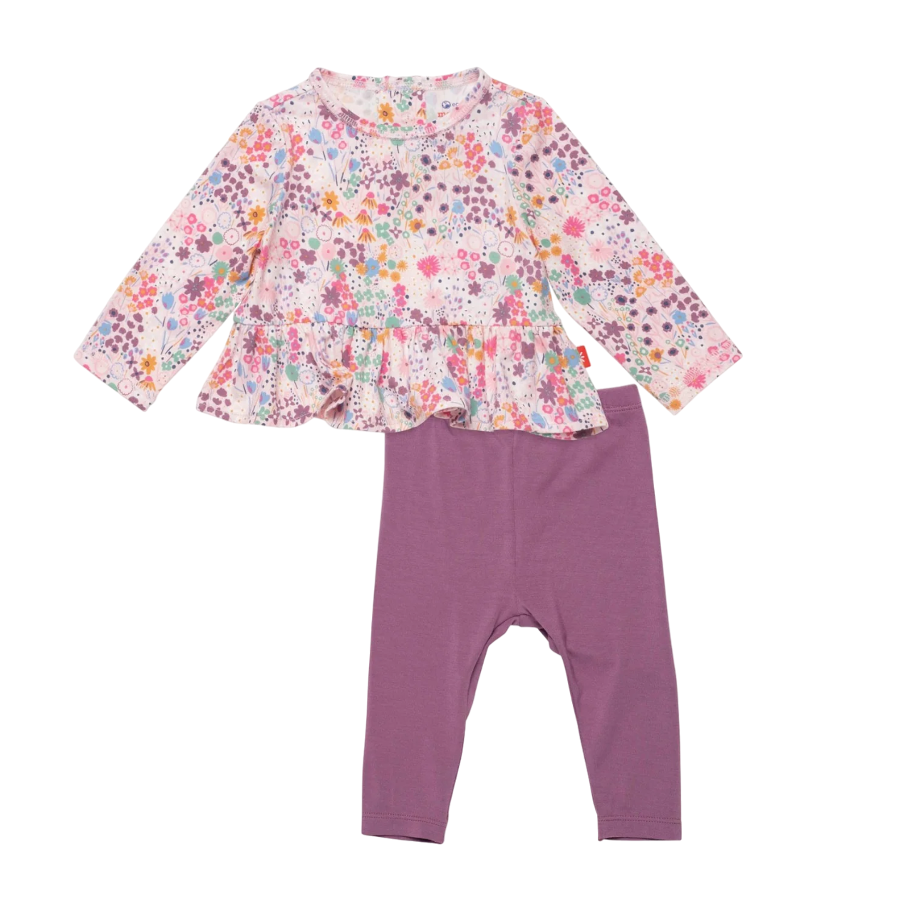 isla modal magnetic long sleeve baby dress + pant set