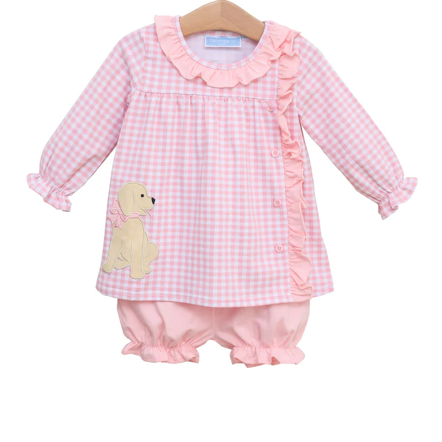 Puppy Bloomer Set - Pink