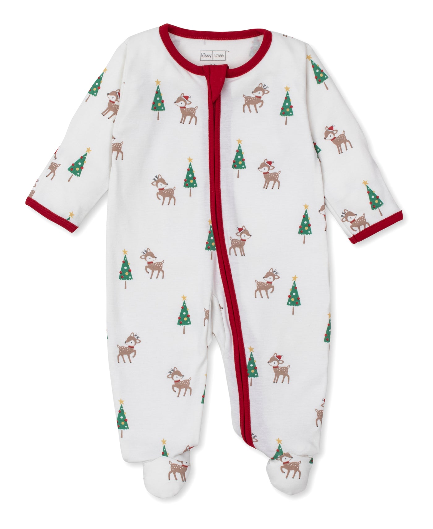 Christmas Deer Footie w/ Zip