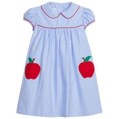 Peter Pan Pocket Dress - Apples