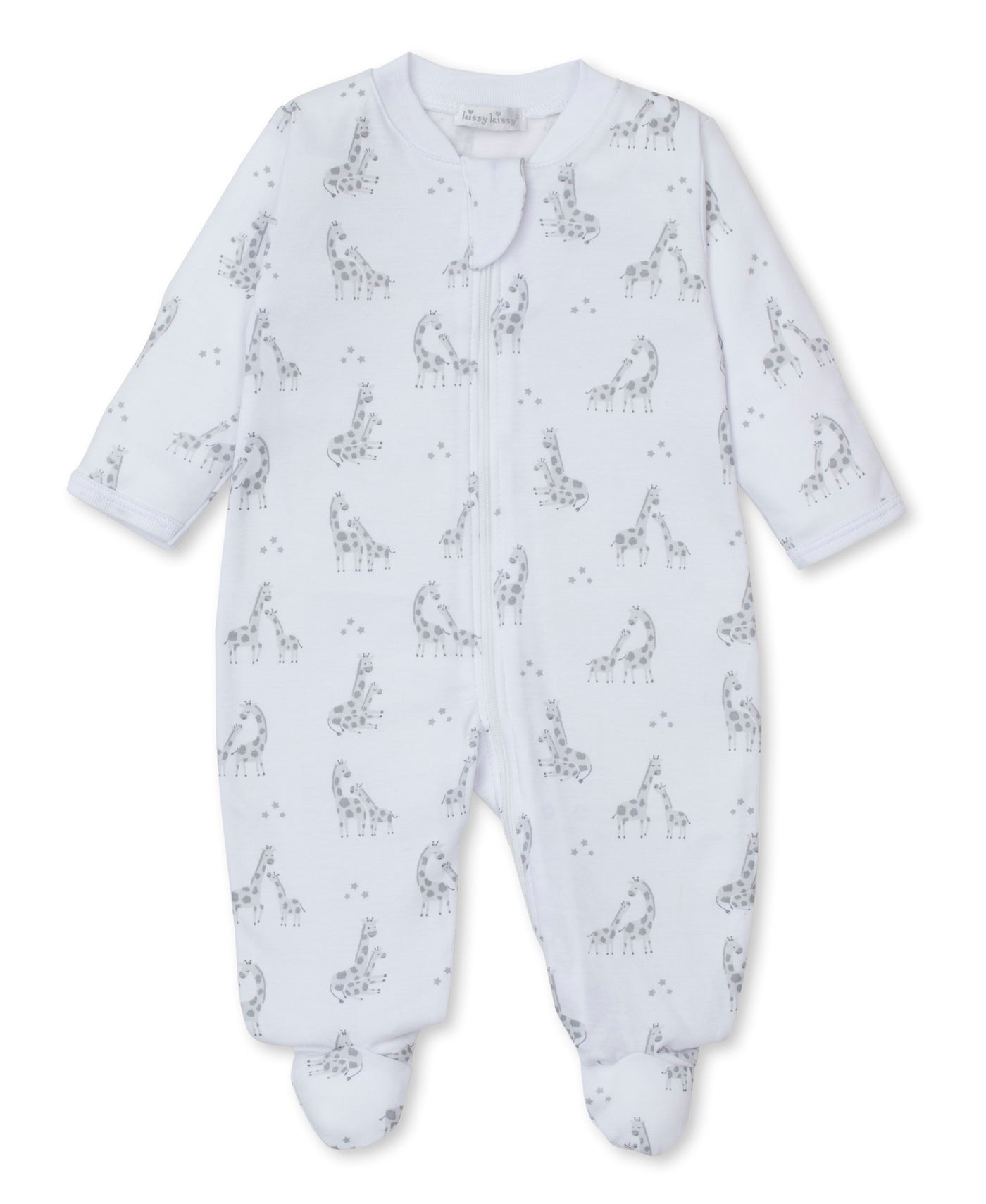 Giraffe Glee Silver Zipper Footie