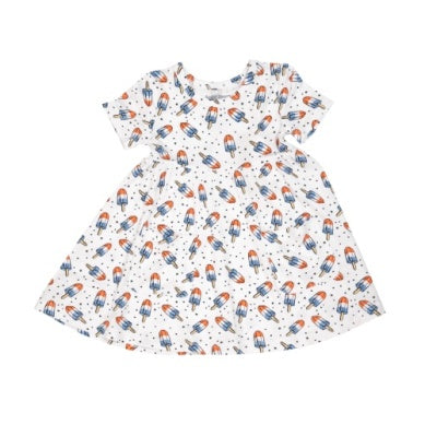 Twirly Short Sleeve Astro-Pops Dress