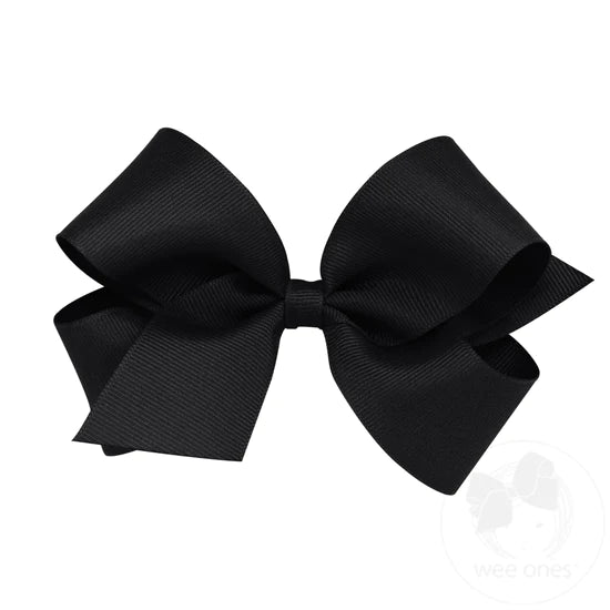 MEDIUM CLASSIC GROSGRAIN GIRLS HAIR BOW (PLAIN WRAP)