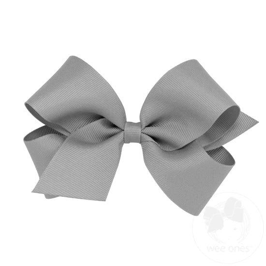 MEDIUM CLASSIC GROSGRAIN GIRLS HAIR BOW (PLAIN WRAP)