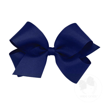 MEDIUM CLASSIC GROSGRAIN GIRLS HAIR BOW (PLAIN WRAP)