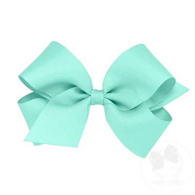 MEDIUM CLASSIC GROSGRAIN GIRLS HAIR BOW (PLAIN WRAP)