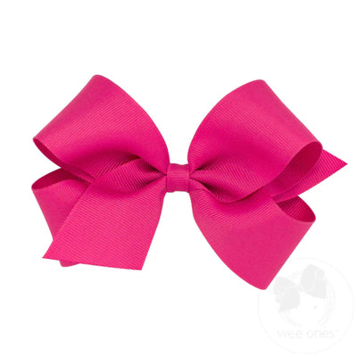 MEDIUM CLASSIC GROSGRAIN GIRLS HAIR BOW (PLAIN WRAP)